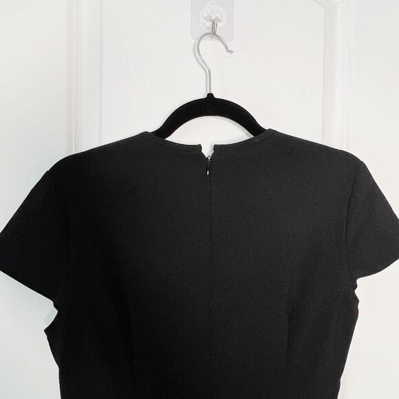 Argent Sheath Midi Dress Size 2 Navy Blue and Black - Picture 4 of 8